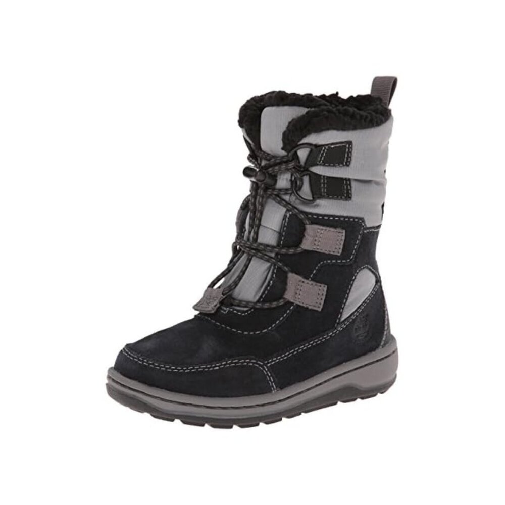 Timberland Women's Gray Black Winterfest Fur Mid-Calf Winter WP Boots Size 7